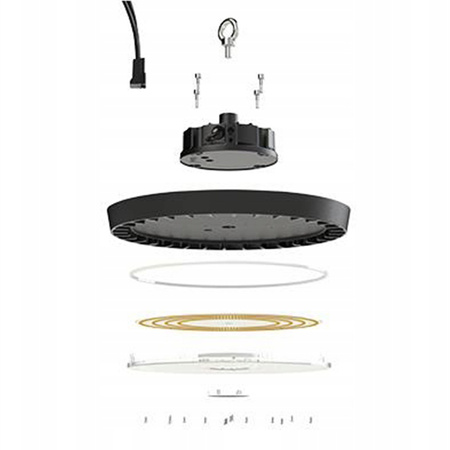 Lampa Przemysłowa LED Wisząca Oprawa High Bay 100W 11000lm 5000K Ściemnialna IP65