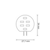 Żarówka LED G4 1.5W 120lm 6400K Zimna 12V Płaska Sanico Goldlux