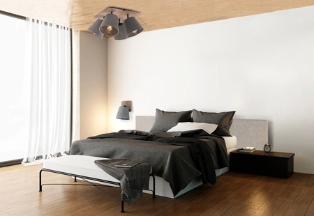 Lampa Sufitowa 4x E27 Szara Nowoczesna AWINION 9716 Nowodvorski