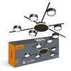 Lampa Sufitowa Żyrandol Oprawa 6x GX53 9W 830lm 2700K Ciepła Czarna Natynkowa Videx