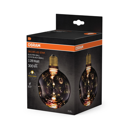 Żarówka LED E27 Kula 3.5W 300lm 2700K Ciepła Dekoracyjna Czarna ELECTRO GLASS SMALL Osram