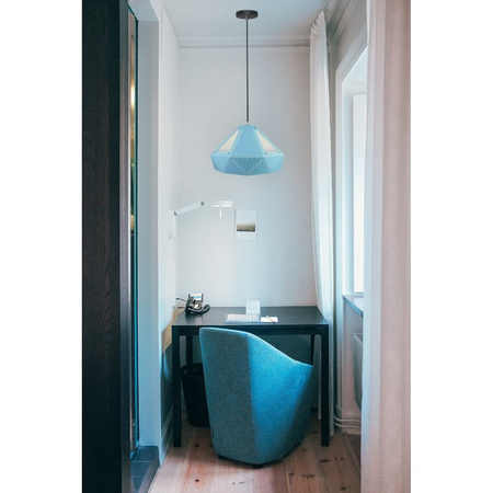Lampa Wisząca Oprawa E27 Geometryczna niebieska PASTEL PRISM D:31x18cm VT-7310 V-TAC