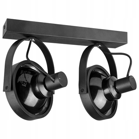 Lampa sufitowa Kinkiet LEON 2x ES111 Ruchomy czarny