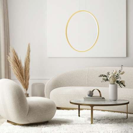 Lampa Wisząca Sufitowa Saturno Złota 46W LED Milagro