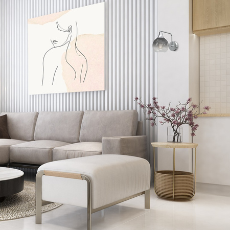 Lampa Ścienna Kinkiet MONTE Srebrna 1xE27 Milagro