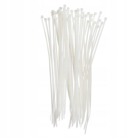 Opaska zaciskowa kablowa 3,6/200MM biała 100 sztuk