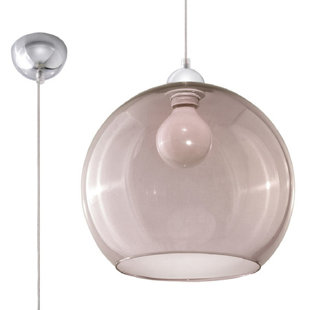 Lampa Sufitowa LED Wisząca BALL E27 Zwis Okrągła Grafitowa SOLLUX