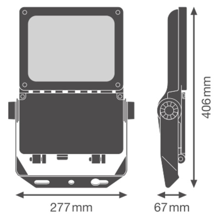 Naświetlacz LED Reflektor Zewnętrzny Lampa Ściemnialny 40W 5800lm 3000K IP66 Biały Floodlight Ledvance