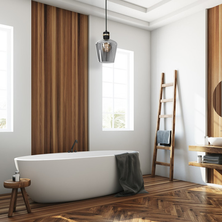 Lampa wisząca RICHMOND 1xE27 Przydymione Szkło Złote Wstawki MLP6538 Milagro Metal + Szkło