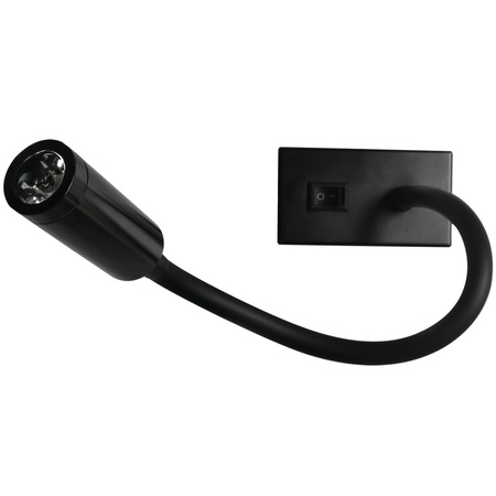 Lampa Ścienna LED Elastyczny Kinkiet do Czytania LEO 3W 4000K Czarny