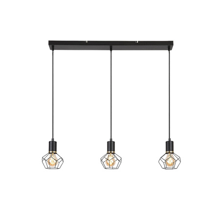 Lampa Wisząca Sufitowa E27 Czarny Matowy Vintage Fran Rabalux