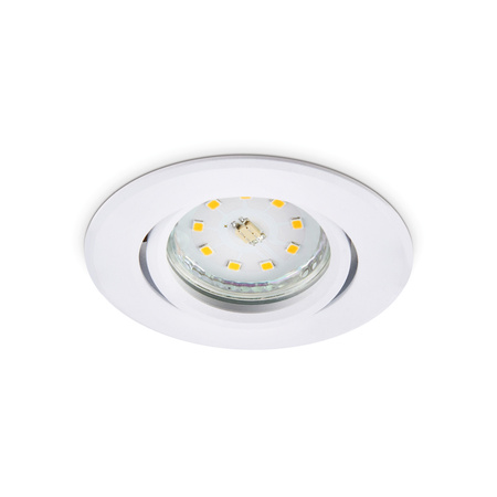 Oprawa Podtynkowa GU10 Halogenowa Wpuszczana Spot Oczko Biała Okrągła Kobi