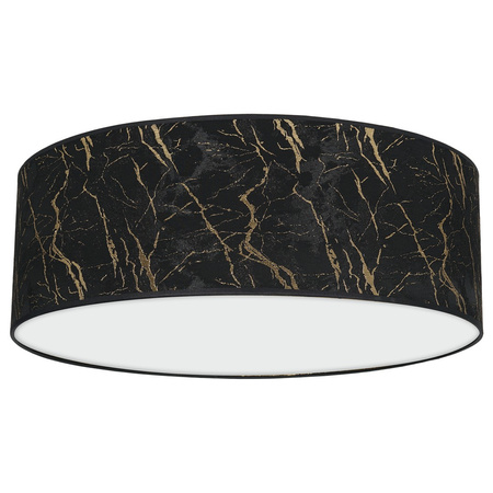 Plafon LED Lampa Sufitowa SENSO Czarna Złota 3xE27 Ø50cm Milagro