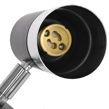 Lampa Ścienna Kinkiet DANI Czarna Chrom 1xGU10 Milagro