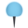 Lampa Ogrodowa LED Solarna Wbijana Kula RGB Naziemna 17cm + Pilot