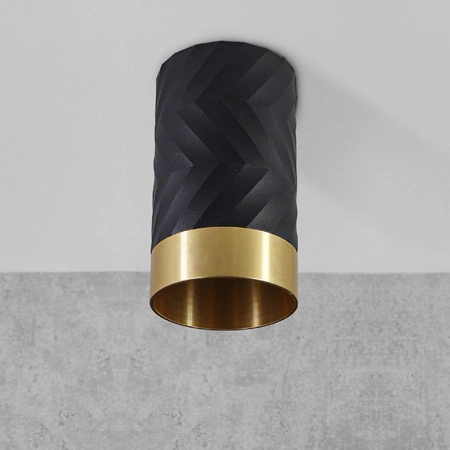 Oprawa Natynkowa Punktowa Spot GU10 Czarna Złota ARRAS Sanico Goldlux