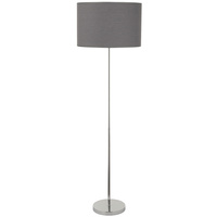 Lampa Stojąca HOTEL 9300 Nowodvorski Szara E27 Podłogowa Materiał+Stal Minimalistyczna