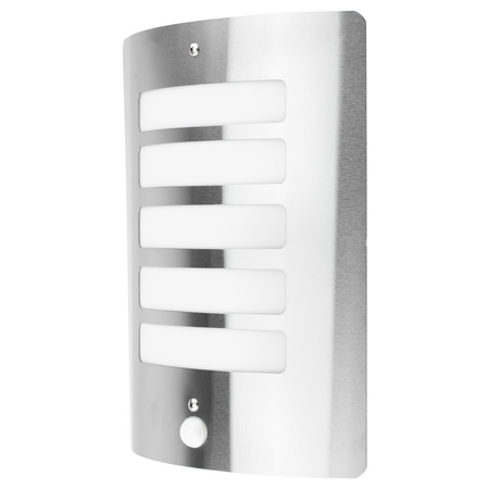 Kinkiet Ogrodowy Elewacyjny Lampa Ścienna E27 LUGO Stalowa Czujnik PIR