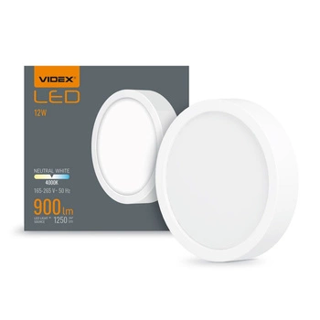 Panel LED Oprawa Natynkowa Plafon 12W 1250lm 4000K Neutralna Biała Videx