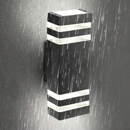 Kinkiet Ogrodowy Elewacyjny Podwójny góra dół INEZ DUO LED 2x GU10 ALUMINIUM Ciemno-szary IP54