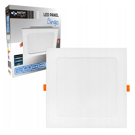 Panel LED Oprawa Sufitowa 18W 1440lm 4000K Neutralny Wpuszczany Kwadratowy Biały Proma Masterled