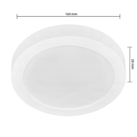 Panel LED Oprawa Sufitowa 12W 960lm 4000K Neutralny Natynkowy Okrągły Biały Proma Masterled