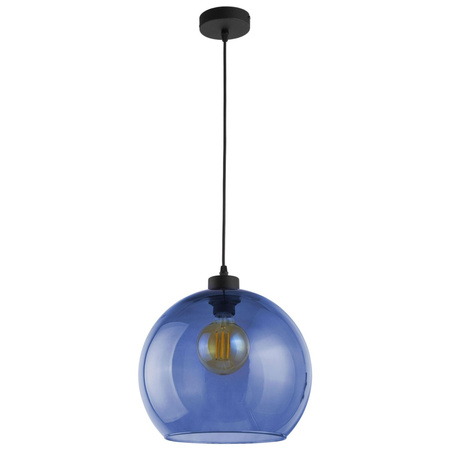 Lampa Sufitowa Wisząca CUBUS Zwis Czarno-Niebieska Szklana Nowoczesna E27 3174 TK Lighting