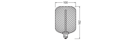 Żarówka LED Dekoracyjna E27 3.5W = 16W 150lm 1800K Ciepła 320° Filament Ściemnialna Decor Osram