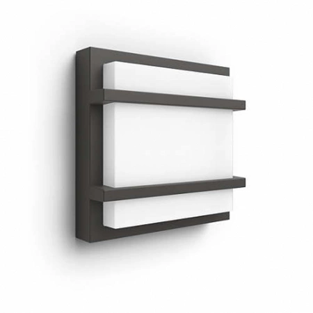 Kinkiet Ogrodowy Lampa Elewacyjna Zewnętrzna LED 12W 1200lm 4000K IP44 Antracyt Petronia Philips