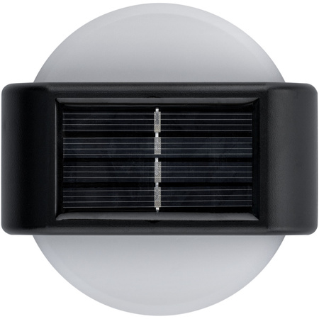 2x Lampa Solarna Ogrodowa LED Kinkiet Elewacyjny Góra Dół Oprawa Okrągła