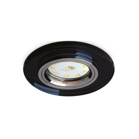 Oprawa Podtynkowa GU10 Halogenowa Wpuszczana Spot Oczko Czarna Okrągła Kobi