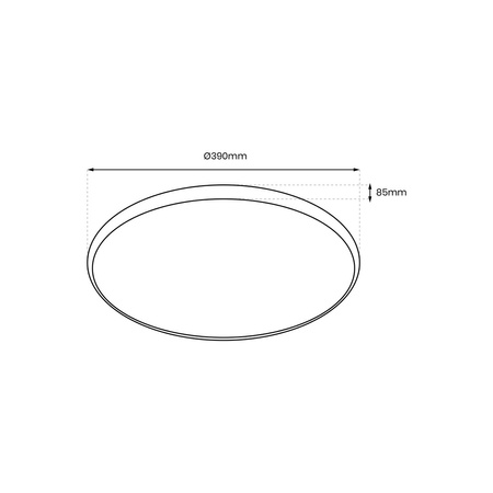 Plafon LED Lampa Sufitowa Natynkowa RINGO RGB 36W Ø390 mm Milagro