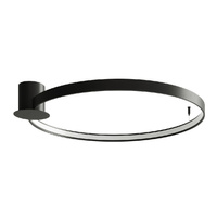 Lampa Sufitowa Natynkowa RIO LED 50W 3000K Plafon Okrągła 78cm Czarna SOLLUX