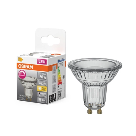 Żarówka LED PAR16 Reflektor GU10 6.1W = 80W 575lm 4000K Neutralna CRI90 36° Ściemnialna SUPERSTAR PLUS CLASSIC Osram