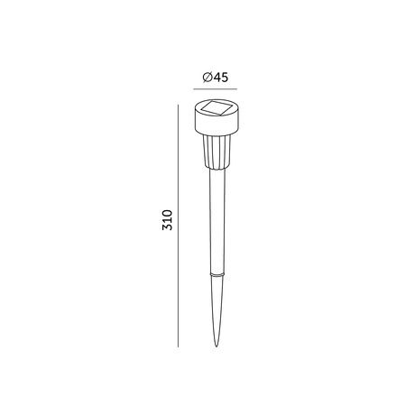 Lampa Solarna Ogrodowa Słupek Zewnętrzny Stojący LED 6000K Zimna IP44 Czarny Zen Kobi