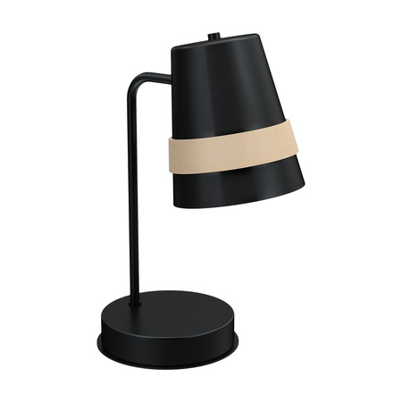 Lampa Stołowa VENEZIA Czarna 1xE27 Biurkowa Nocna Milagro