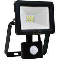 Naświetlacz LED 10W 800lm 3000K Czarny z Czujnikem ruchu i zmierzchu GOLDLUX (Polux)
