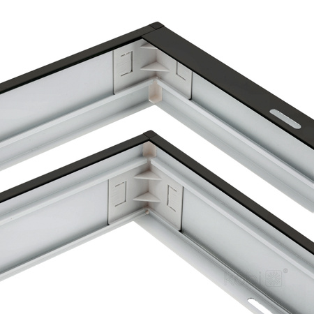 Ramka Natynkowa 63mm do Panelu LED 60x60cm klik Czarna Kobi