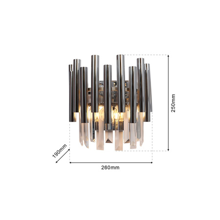 Lampa Ścienna Kinkiet MADISON Chrom 2xE14 Milagro