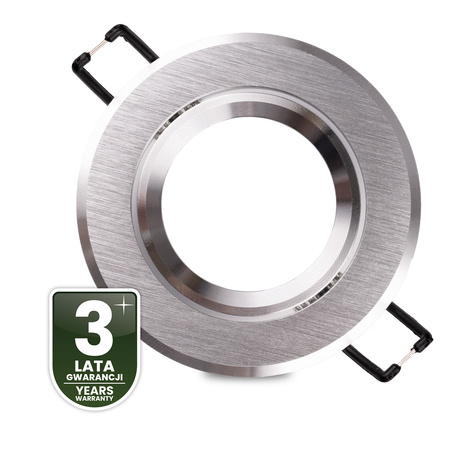 Oprawa Halogenowa Podtynkowa Lampa Sufitowa Okrągła Ruchoma GU10 MR16 Srebrna TRIAM LUMILED