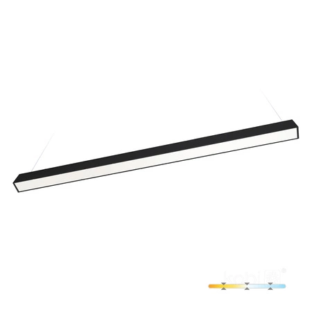 Lampa LED Oprawa Liniowa Sufitowa 20W 2400lm CCT Czarna Koline Kobi