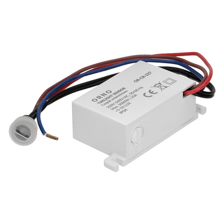 Czujnik Zmierzchowy Z Zewnętrzną Sondą 2000W IP54 Mini Biały ORNO
