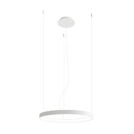 Lampa Sufitowa LED Wisząca RIO 30W 3000K Żyrandol Okrągła 55cm Biała SOLLUX