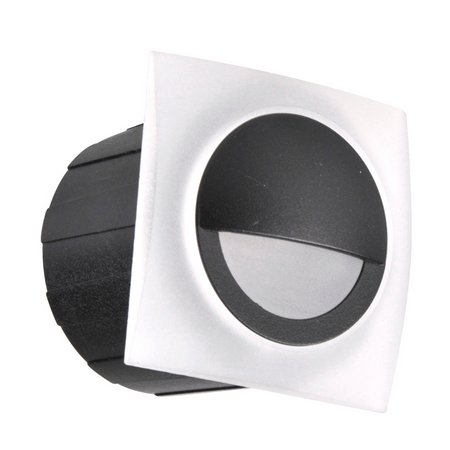 Lampa oprawa schodowa podtynkowa LED ogrodowa 3W 40lm IP44 4000K czarna Q5 GOLDLUX (Polux)