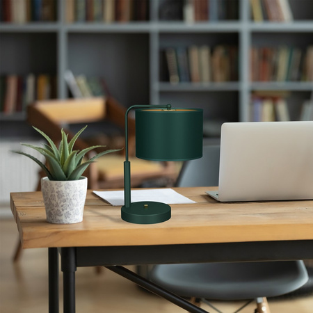 Lampa Stołowa VERDE Zielona 1xE27 Biurkowa Nocna Milagro