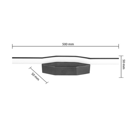 Kinkiet Ścienny LED Lampa Natynkowa 10W 1340lm 4000K Neutralna 110° Czarny Mila Masterled