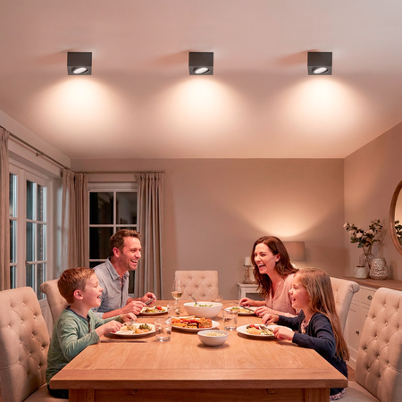 Oprawa Natynkowa HALOGENOWA Tuba Spot Ruchoma Kwadratowa Czarna 50mm + Wkład LED 7W 3000K AMAT-S LUMILED