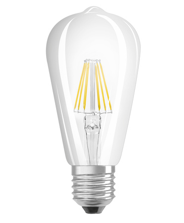 Żarówka LED E27 ST64 12W=100W 1080lm 2500K Biała Ciepła 360° Filament