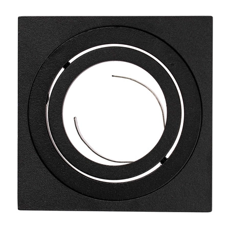 Oprawa Natynkowa HALOGENOWA Ruchoma GU10 Kwadratowa Czarna 84mm