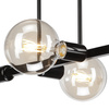 Lampa Sufitowa ASTRID 4xE27 Czarna Glamour LM-4.146 Lamkur